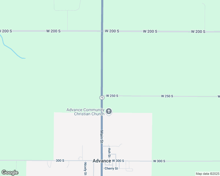 map of restaurants, bars, coffee shops, grocery stores, and more near 7944 West 250 South in Jamestown
