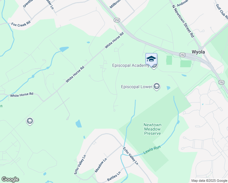 map of restaurants, bars, coffee shops, grocery stores, and more near 60 Farrier Lane in Newtown Square