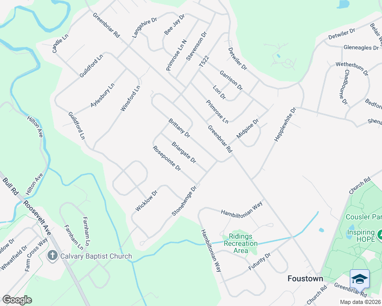 map of restaurants, bars, coffee shops, grocery stores, and more near 1335 Briargate Drive in York