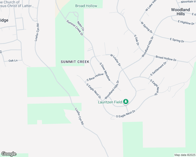 map of restaurants, bars, coffee shops, grocery stores, and more near 1030 South Bear Hollow in Woodland Hills