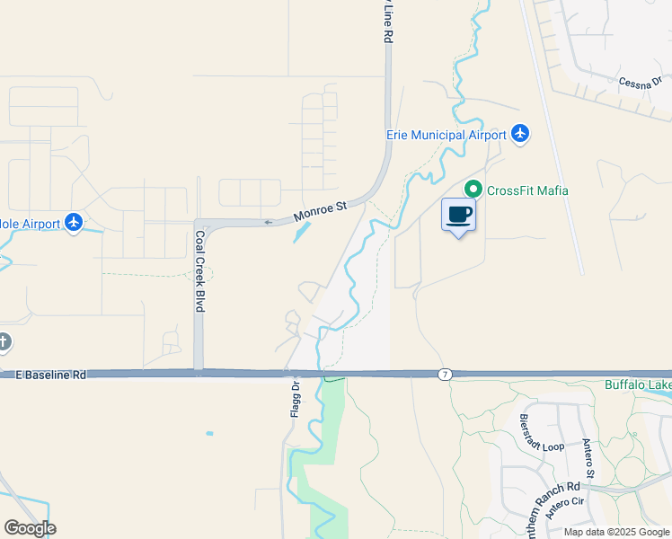 map of restaurants, bars, coffee shops, grocery stores, and more near East County Line Road in Lafayette