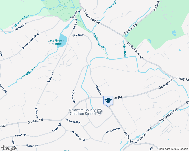 map of restaurants, bars, coffee shops, grocery stores, and more near 704 Malin Road in Newtown Square