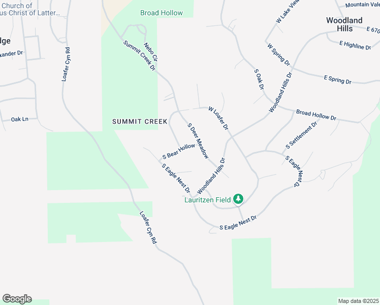 map of restaurants, bars, coffee shops, grocery stores, and more near 1020 South Bear Hollow in Woodland Hills