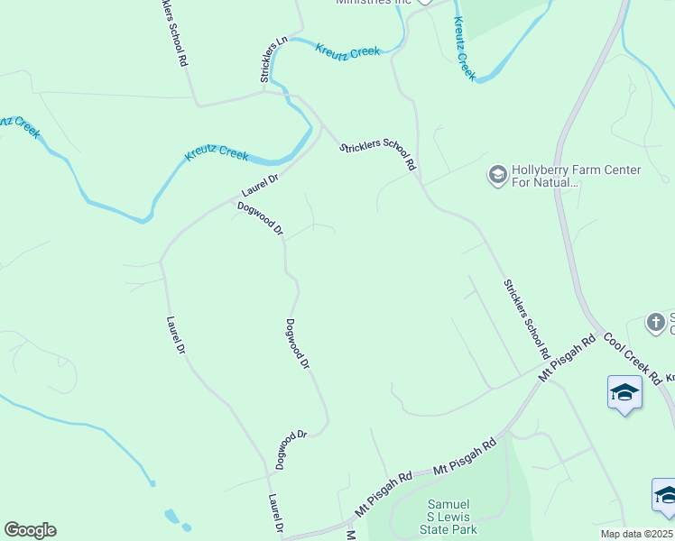 map of restaurants, bars, coffee shops, grocery stores, and more near 522 Dogwood Drive in York