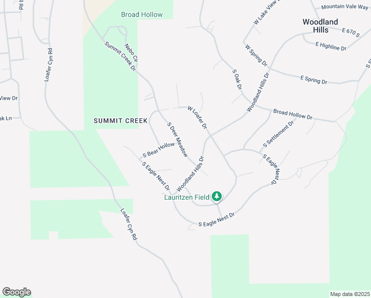 map of restaurants, bars, coffee shops, grocery stores, and more near 1043 South Summit Creek Drive in Woodland Hills