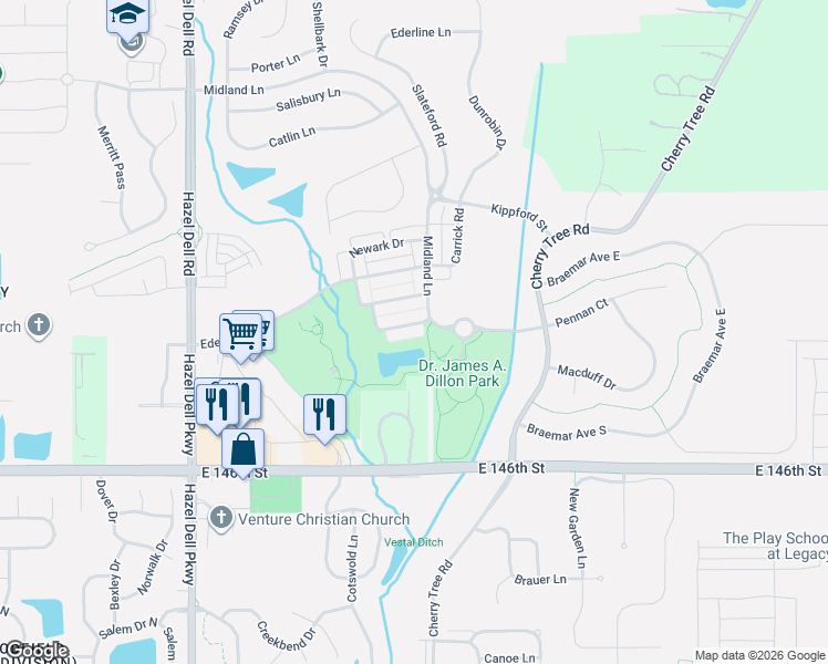 map of restaurants, bars, coffee shops, grocery stores, and more near 6225 Burleigh Place in Noblesville