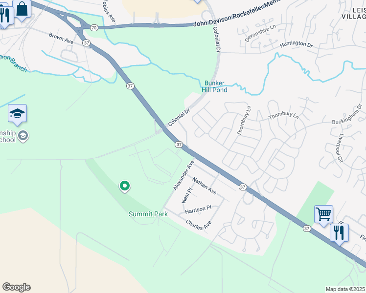 map of restaurants, bars, coffee shops, grocery stores, and more near 1249B Thornbury Lane in Manchester Township