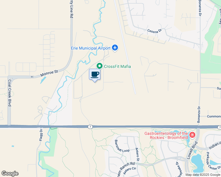 map of restaurants, bars, coffee shops, grocery stores, and more near 350 Baron Court in Erie