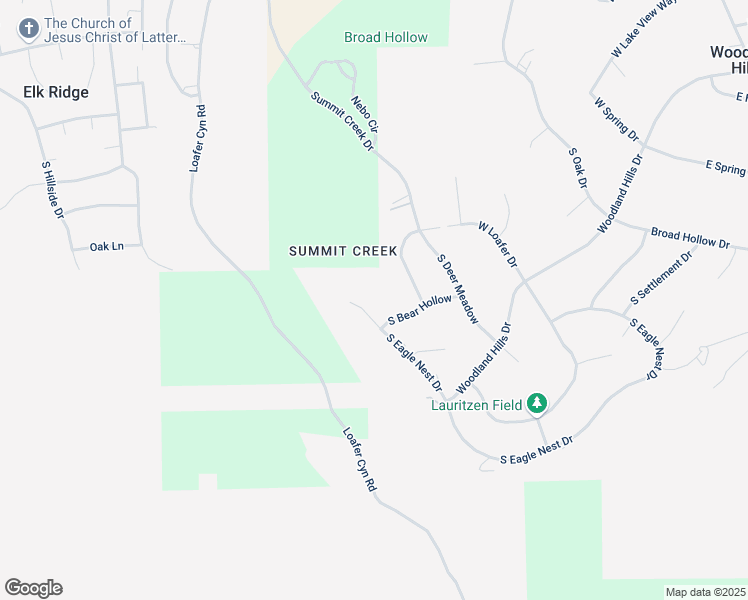 map of restaurants, bars, coffee shops, grocery stores, and more near 1395 South Eagle Nest Drive in Woodland Hills