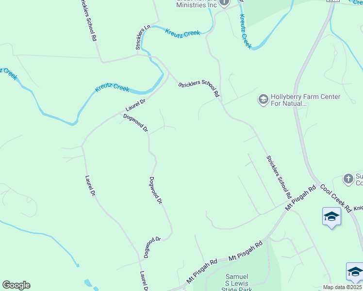 map of restaurants, bars, coffee shops, grocery stores, and more near 522 Dogwood Drive in York