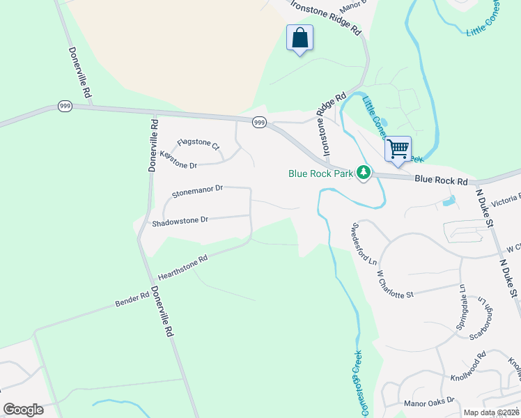map of restaurants, bars, coffee shops, grocery stores, and more near 1001 Fieldstone Court in Lancaster