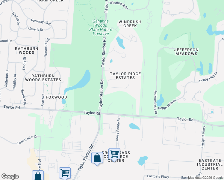 map of restaurants, bars, coffee shops, grocery stores, and more near 6598 Estate View Drive South in Blacklick