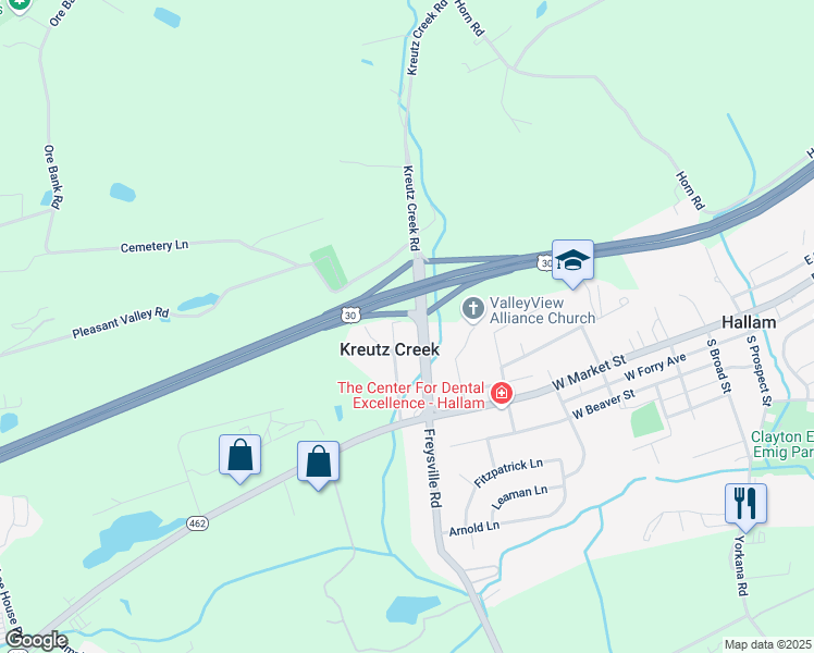 map of restaurants, bars, coffee shops, grocery stores, and more near 78 Old Church Lane in York