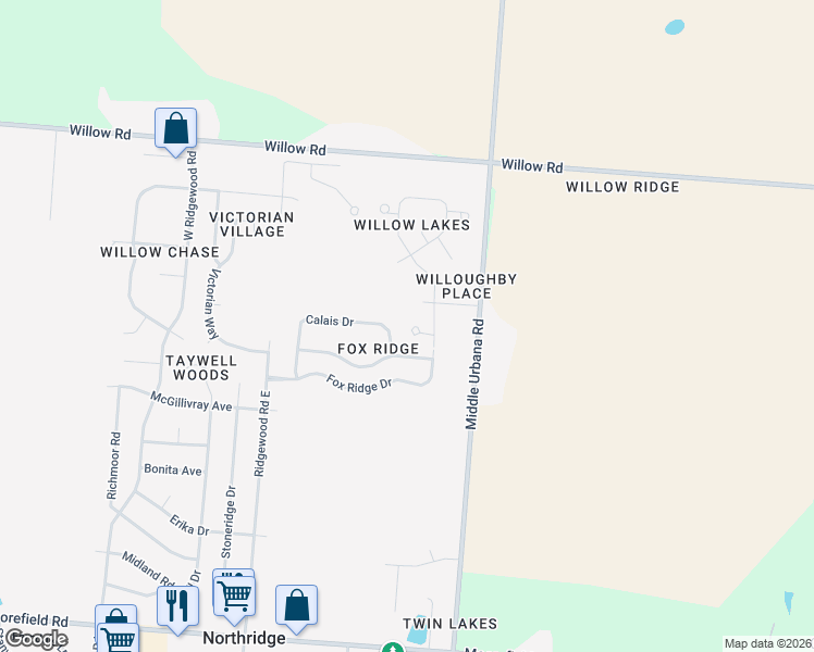 map of restaurants, bars, coffee shops, grocery stores, and more near 1842 Dunseth Lane in Springfield