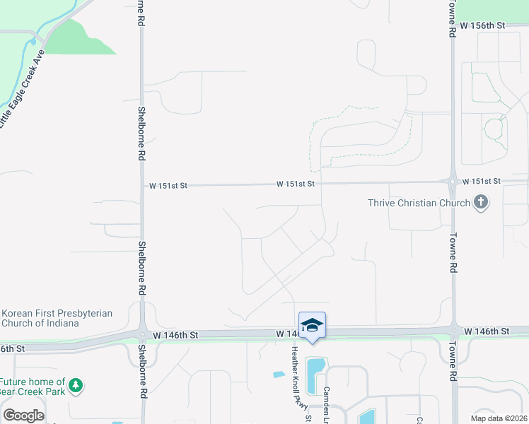 map of restaurants, bars, coffee shops, grocery stores, and more near 3109 West 151st Street in Westfield