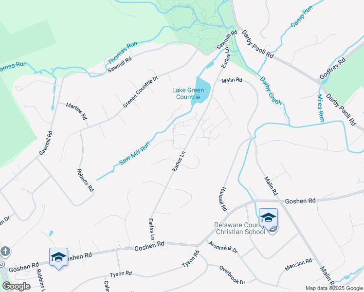 map of restaurants, bars, coffee shops, grocery stores, and more near 313 Belpaire Court in Newtown Square