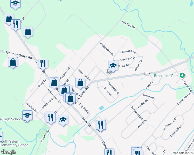 map of restaurants, bars, coffee shops, grocery stores, and more near 116 Fairview Avenue in Dover