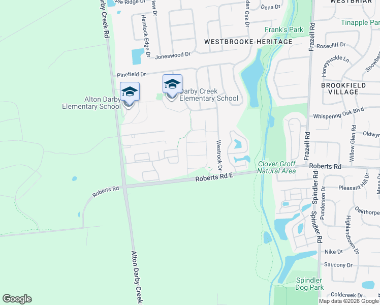 map of restaurants, bars, coffee shops, grocery stores, and more near 6176 Golden Lane in Hilliard