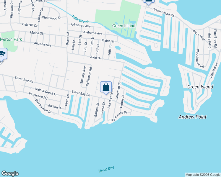 map of restaurants, bars, coffee shops, grocery stores, and more near 70 Sea Breeze Road in Toms River