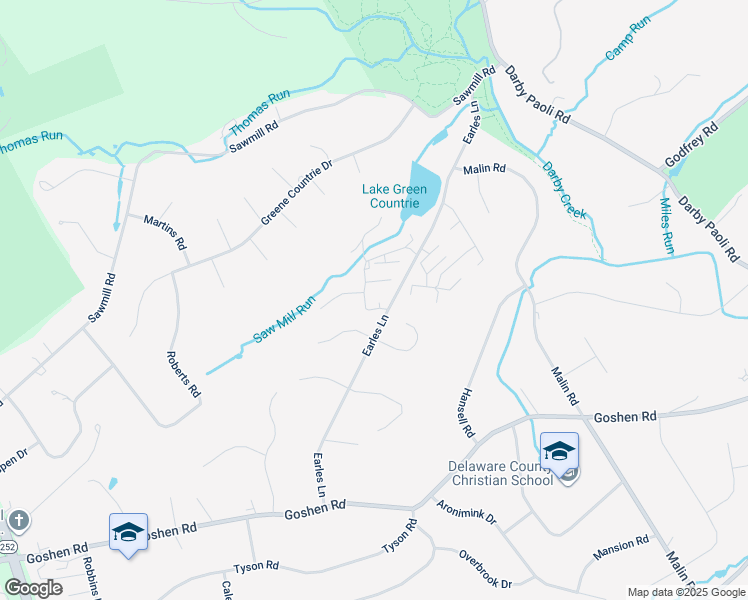 map of restaurants, bars, coffee shops, grocery stores, and more near 313 Belpaire Court in Newtown Square
