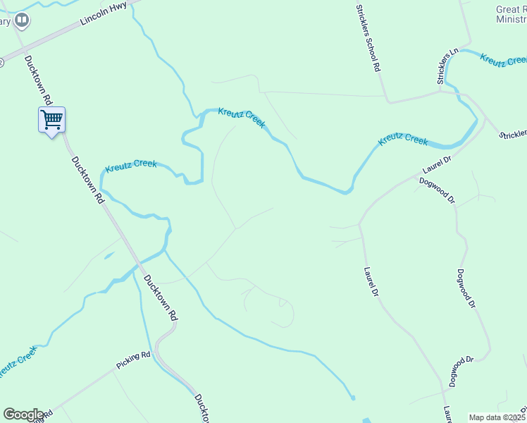 map of restaurants, bars, coffee shops, grocery stores, and more near 5672 Eagles Landing in York