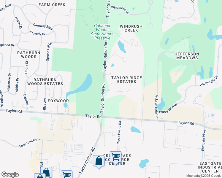 map of restaurants, bars, coffee shops, grocery stores, and more near 6598 Estate View Drive South in Blacklick