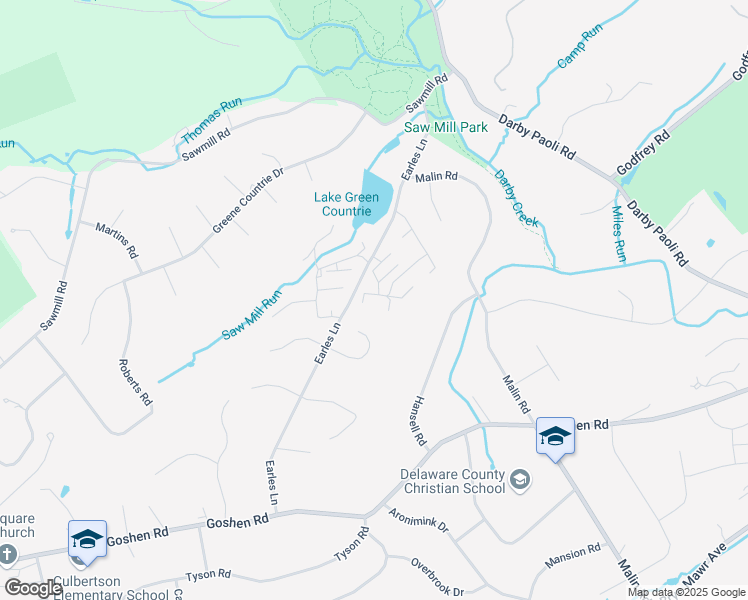 map of restaurants, bars, coffee shops, grocery stores, and more near 152 West Kenilworth Circle in Newtown Square