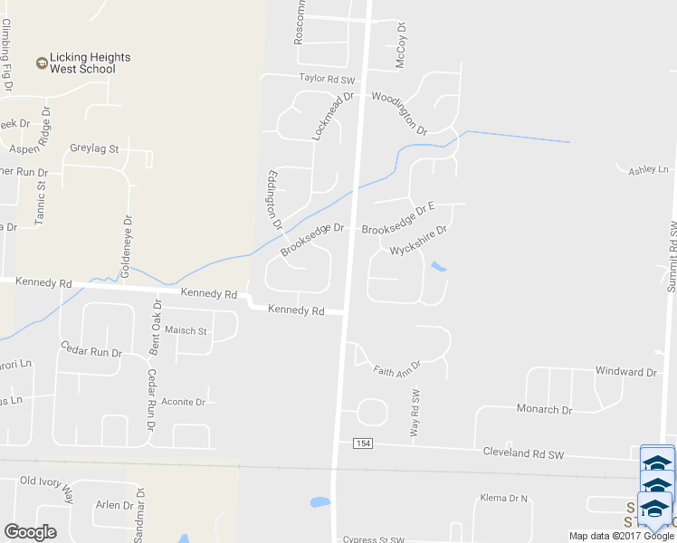 map of restaurants, bars, coffee shops, grocery stores, and more near 266 Stonemast Loop in Pataskala