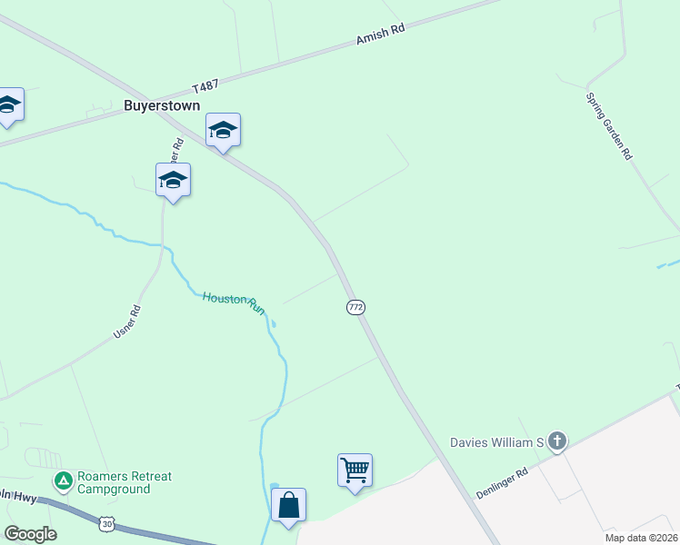 map of restaurants, bars, coffee shops, grocery stores, and more near 5157 Newport Road in Kinzers