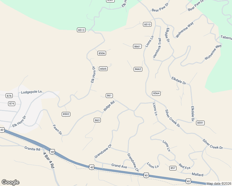 map of restaurants, bars, coffee shops, grocery stores, and more near 101 County Road in Granby