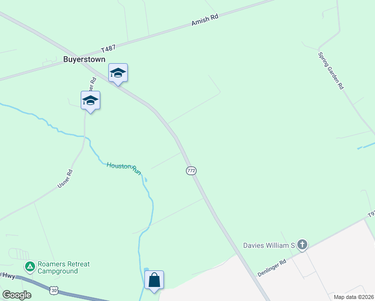 map of restaurants, bars, coffee shops, grocery stores, and more near 5157-5187 Newport Road in Kinzers