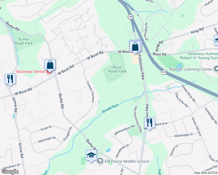 map of restaurants, bars, coffee shops, grocery stores, and more near 31 Michael Lane in West Chester
