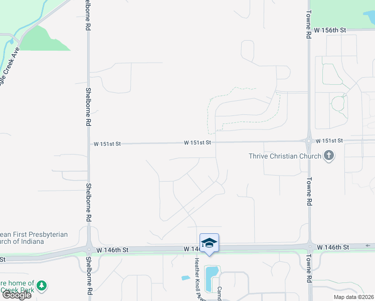 map of restaurants, bars, coffee shops, grocery stores, and more near 3109 West 151st Street in Westfield