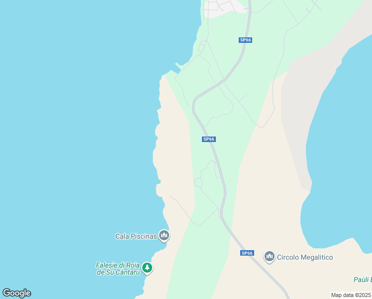 map of restaurants, bars, coffee shops, grocery stores, and more near SP66 in Provincia di Oristano