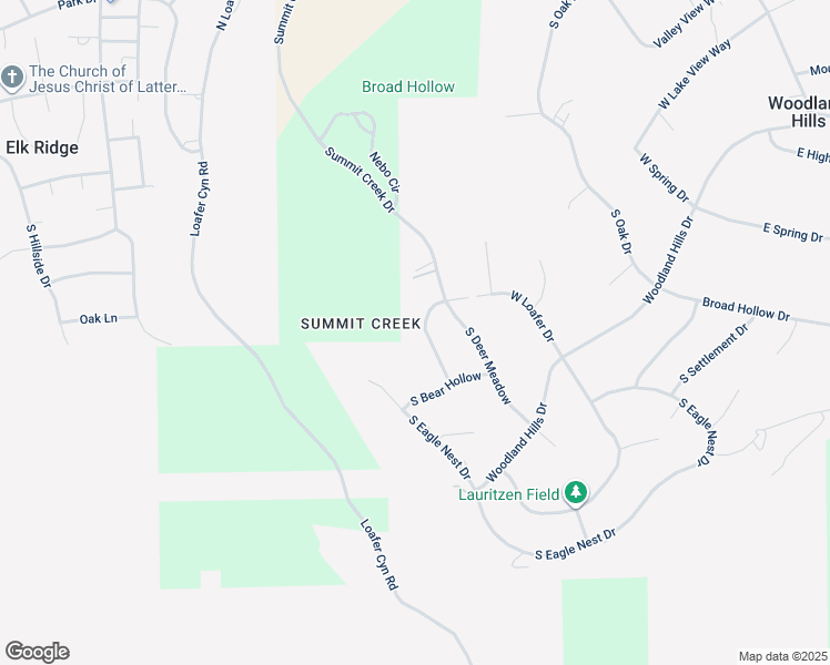 map of restaurants, bars, coffee shops, grocery stores, and more near 1068 South Loafer Drive in Woodland Hills