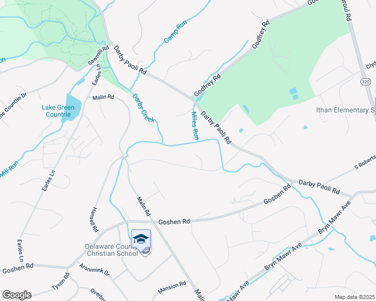 map of restaurants, bars, coffee shops, grocery stores, and more near 717 Amherst Circle in Newtown Square