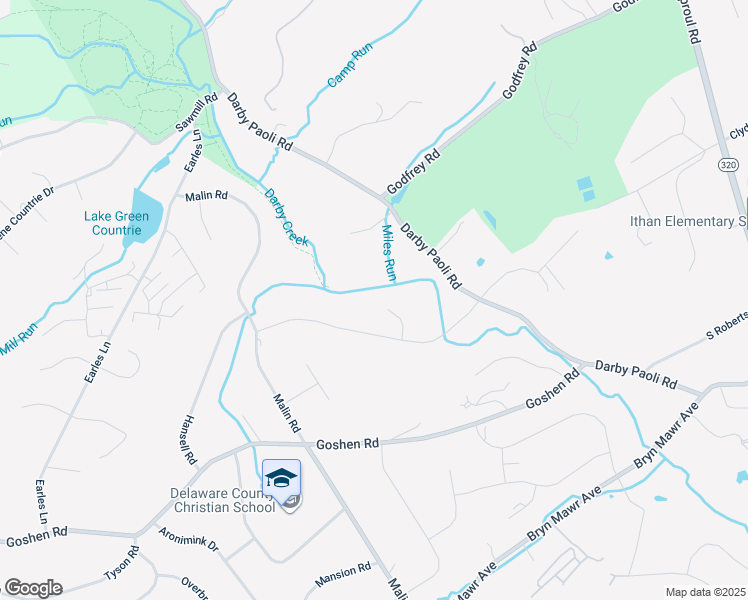 map of restaurants, bars, coffee shops, grocery stores, and more near 717 Amherst Circle in Newtown Square
