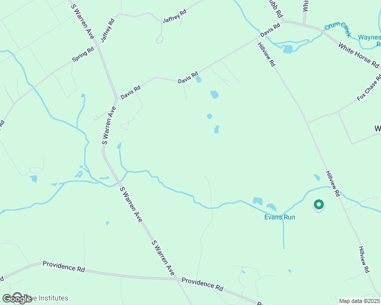 map of restaurants, bars, coffee shops, grocery stores, and more near 167 Davis Road in Malvern