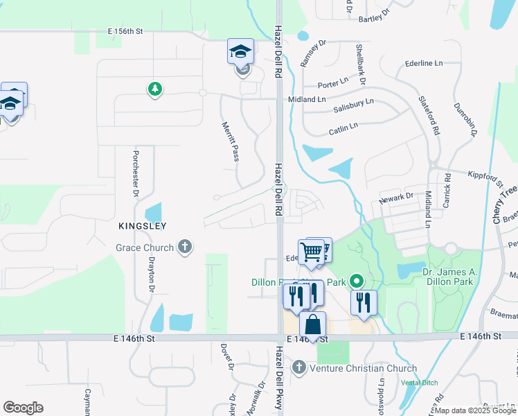map of restaurants, bars, coffee shops, grocery stores, and more near 5731 Castor Way in Noblesville