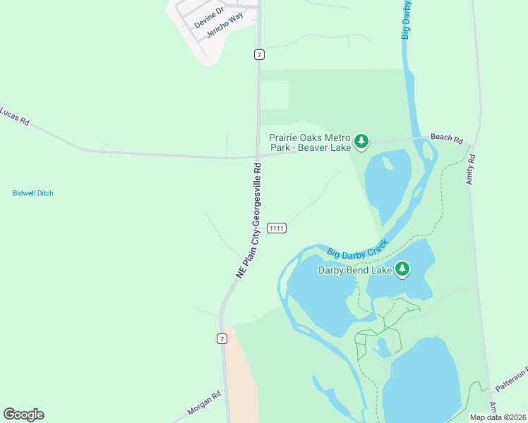 map of restaurants, bars, coffee shops, grocery stores, and more near 4471 Northeast Plain City-Georgesville Road in Plain City