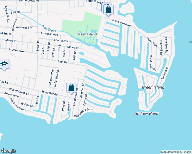 map of restaurants, bars, coffee shops, grocery stores, and more near 311 Maria Drive in Toms River