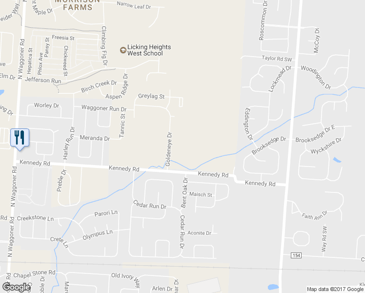 map of restaurants, bars, coffee shops, grocery stores, and more near 8200 Kennedy Road in Blacklick