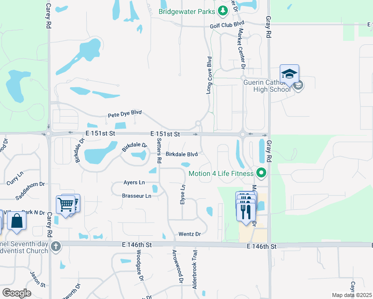 map of restaurants, bars, coffee shops, grocery stores, and more near 15011 Karsten Circle in Carmel