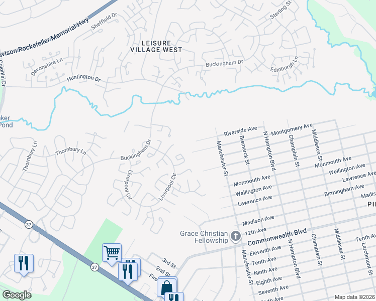 map of restaurants, bars, coffee shops, grocery stores, and more near 433 Montgomery Avenue in Toms River
