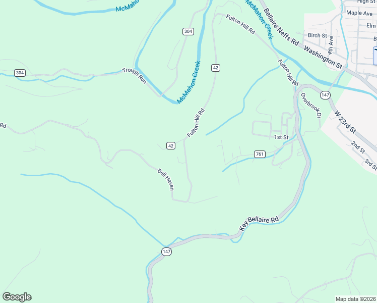 map of restaurants, bars, coffee shops, grocery stores, and more near 55868 Bell Haven in Bellaire