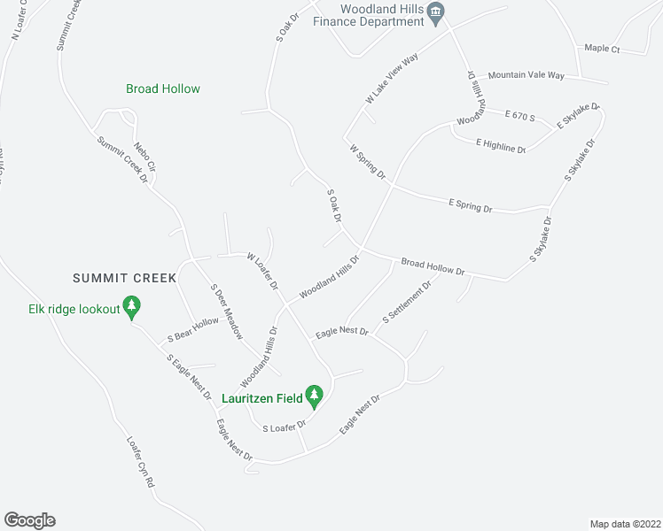 map of restaurants, bars, coffee shops, grocery stores, and more near 925 Woodland Hills Drive in Woodland Hills