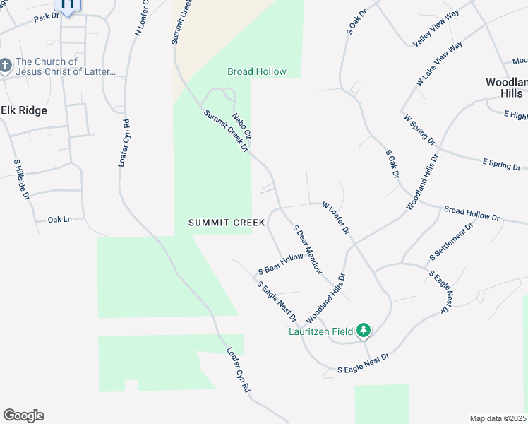 map of restaurants, bars, coffee shops, grocery stores, and more near 1064 South Loafer Drive in Woodland Hills