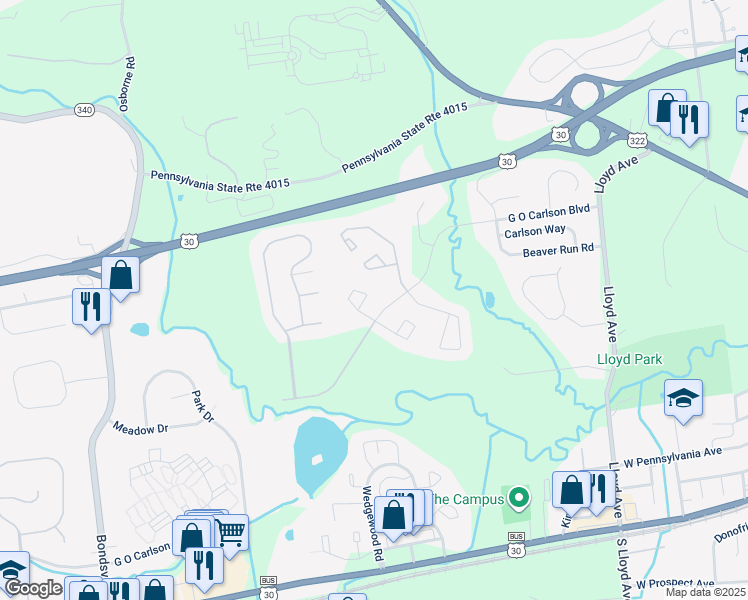 map of restaurants, bars, coffee shops, grocery stores, and more near 414 Devon Court in Downingtown