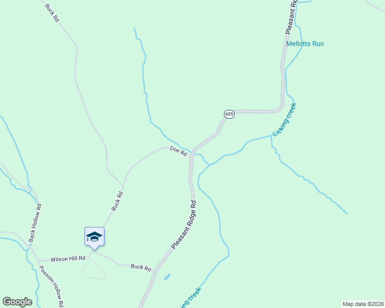 map of restaurants, bars, coffee shops, grocery stores, and more near Pennsylvania 655 in Harrisonville