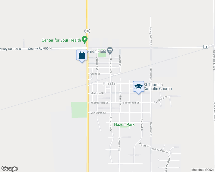 map of restaurants, bars, coffee shops, grocery stores, and more near in Philo